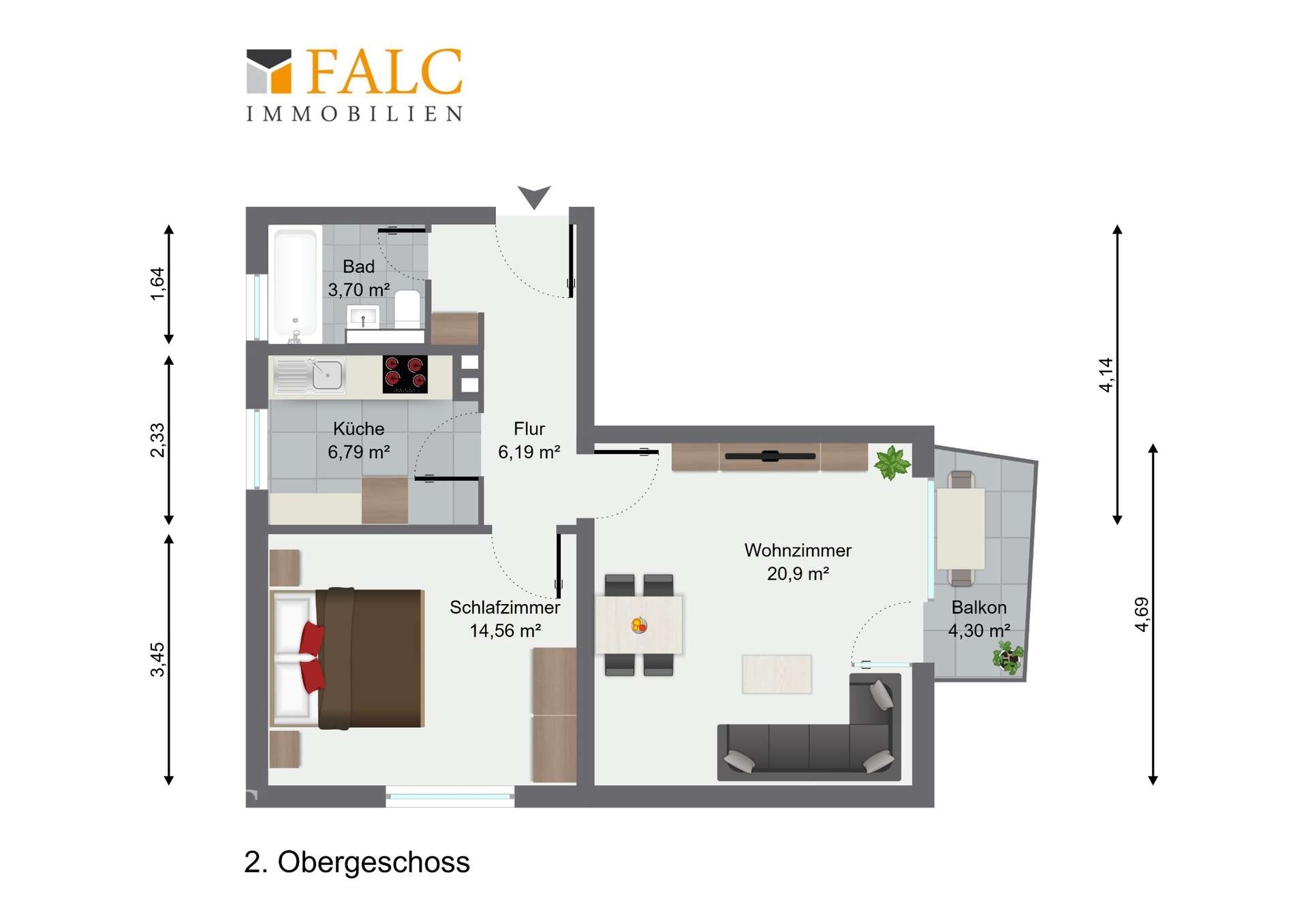 Grundriss 2. OG rechts